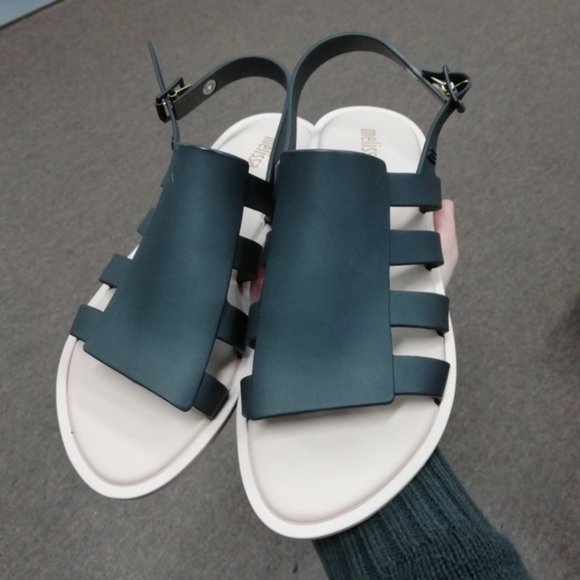 Melissa - Boemia Gladiator Sandals Pink/Black 9 - Picture 1 of 4